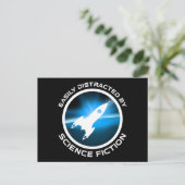 Durch Science-Fiction Leicht Ablenkbar Postkarte (Stehend Vorderseite)