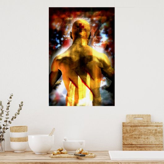 Durch seine Streifen Poster (Küche)