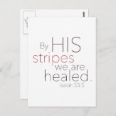 Durch seine Streifen sind wir geheilt. Postkarte (Vorne/Hinten)