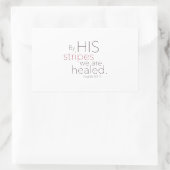 Durch seine Streifen sind wir geheilt. Rechteckiger Aufkleber (Tasche)