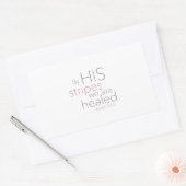 Durch seine Streifen sind wir geheilt. Rechteckiger Aufkleber (Umschlag)