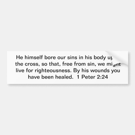 Durch seine Wunden Autoaufkleber (Vorne)