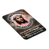 Durch seine Wunden sind wir geheilt Isaiah 53:5 Magnet (Rechte Seite)