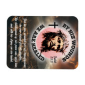 Durch seine Wunden sind wir geheilt Isaiah 53:5 Magnet (Horizontal)