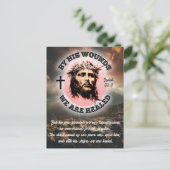 Durch seine Wunden werden wir zu Ostern heilen Postkarte (Stehend Vorderseite)