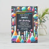 Durch Spaß Labrador Kinder Geek Nerd Mad Science 9 Einladung (Stehend Vorderseite)