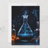 Durch Spaß Labrador Kinder Geek Nerd Mad Science 9 Einladung (Rückseite)