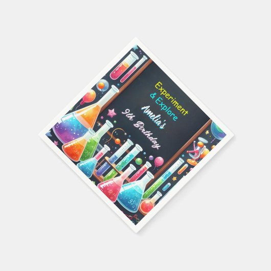 Durch Spaß Labrador Kinder Geek Nerd Mad Science 9 Serviette (Ecke)