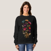 Durch Stille Blühende Sanfte Blütenblätter, Flüssi Sweatshirt (Vorne ganz)