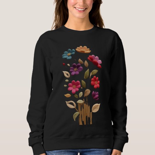 Durch Stille Blühende Sanfte Blütenblätter, Flüssi Sweatshirt (Vorderseite)