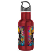 Durch und durch moderne Note Edelstahlflasche (Rückseite)