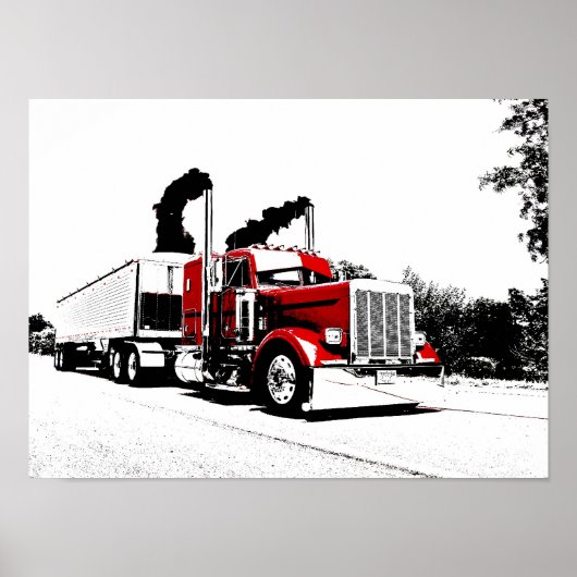 Durchblasen von Peterbilt Poster (Vorne)
