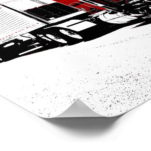 Durchblasen von Peterbilt Poster (Ecke)