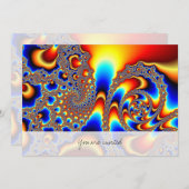 Durchblättern - Fraktal Art Einladung (Vorne/Hinten)