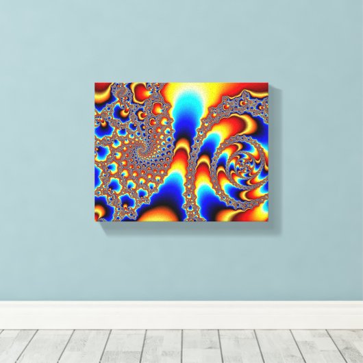 Durchblättern - Fraktal Art Leinwanddruck (Insitu (Holzboden))