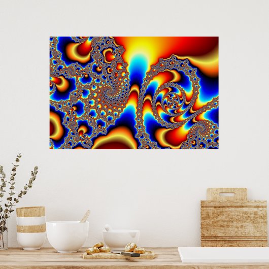 Durchblättern - Fraktal Art Poster (Küche)