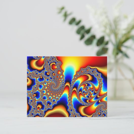 Durchblättern - Fraktal Art Postkarte (Stehend Vorderseite)