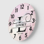 Durchblutungsstörung L-Monogramm Große Wanduhr (Winkel)