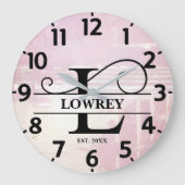 Durchblutungsstörung L-Monogramm Große Wanduhr (Vorderseite)