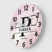 Durchblutungsstörung P Monogramm Große Wanduhr (Winkel)