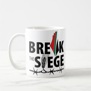 Durchbreche die Belagerung Palästina Solidaritätsd Kaffeetasse