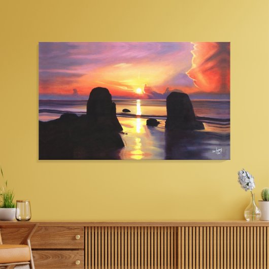 Durchbrechen der Wolken Leinwanddruck (Insitu (Wohnzimmer))