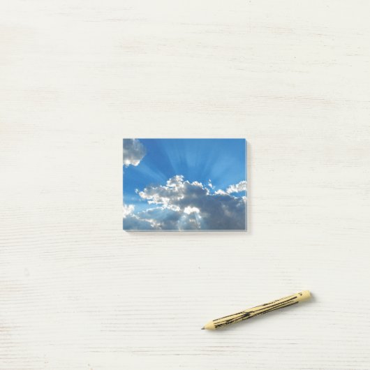 Durchbrechen der Wolken Post-it Klebezettel (Auf Schreibtisch)