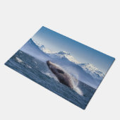 Durchbrechen des Buckel-Wals in Alaska Fußmatte (Schrägansicht)