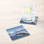 Durchbrechen des Buckel-Wals in Alaska Rechteckiger Pappuntersetzer (Vor Ort)