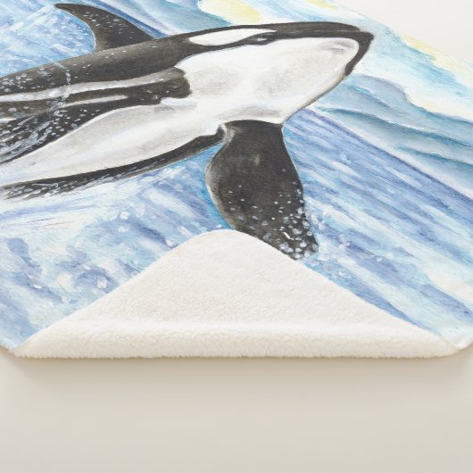 Durchbrechen des Schwertwal-Wal-Aquarells Sherpadecke (3/4)