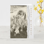 durchbrennenblasen des kleinen Mädchens für Karte (Gelbe Blume)