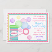 Durchbrennenblasen-Geburtstags-Einladungen Einladung (Vorderseite)