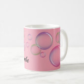 Durchbrennenblasen - rosa personalisierte Tasse (VorderseiteRechts)