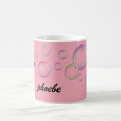 Durchbrennenblasen - rosa personalisierte Tasse (Mittel)