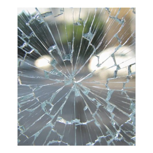 durchbrochenes Fenster Fotodruck (Vorne)