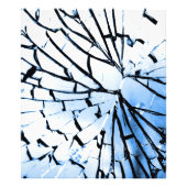 durchbrochenes Fenster Fotodruck (Vorne)