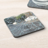 durchbrochenes Fenster Getränkeuntersetzer (Linke Seite)