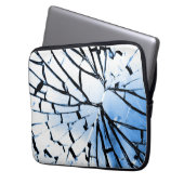 durchbrochenes Fenster Laptopschutzhülle (Vorderseite Links)