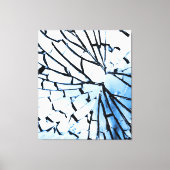 durchbrochenes Fenster Leinwanddruck (Vorderseite)