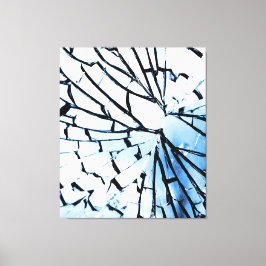 durchbrochenes Fenster Leinwanddruck