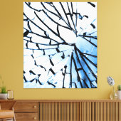 durchbrochenes Fenster Leinwanddruck (Insitu (Wohnzimmer))