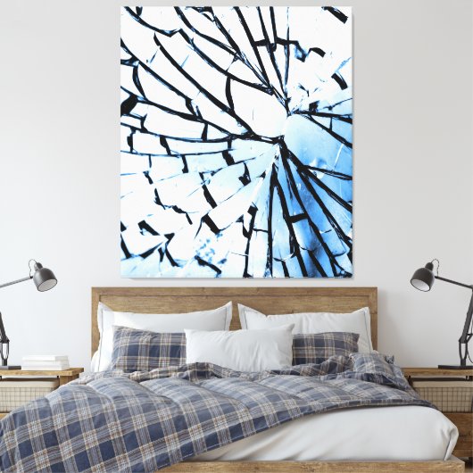 durchbrochenes Fenster Leinwanddruck (Insitu (Schlafzimmer))