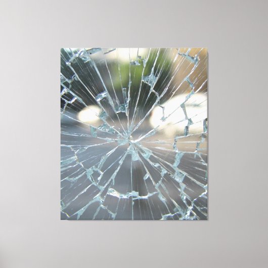 durchbrochenes Fenster Leinwanddruck (Vorderseite)