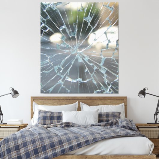 durchbrochenes Fenster Leinwanddruck (Insitu (Schlafzimmer))