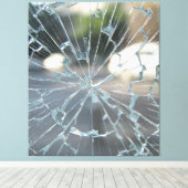 durchbrochenes Fenster Leinwanddruck (Insitu (Holzboden))