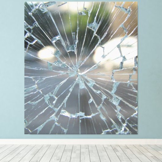 durchbrochenes Fenster Leinwanddruck (Insitu (Holzboden))