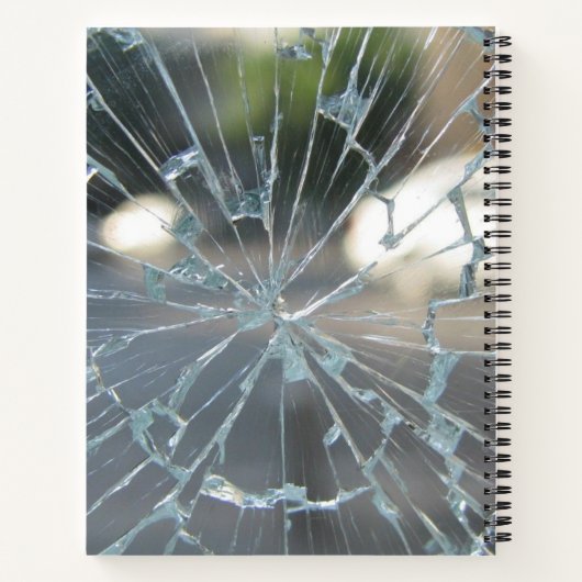 durchbrochenes Fenster Notizblock (Rückseite)