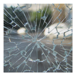 durchbrochenes Fenster Poster