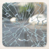 durchbrochenes Fenster Rechteckiger Pappuntersetzer (Vorderseite)