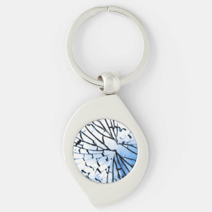 durchbrochenes Fenster Schlüsselanhänger